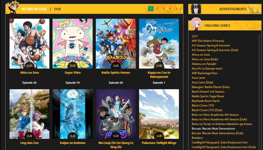 gogoganime homepage