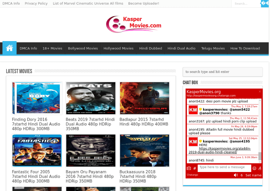 KasperMovies - Bollywood, Hindi Movies Download 2020 kaspermovies homepage